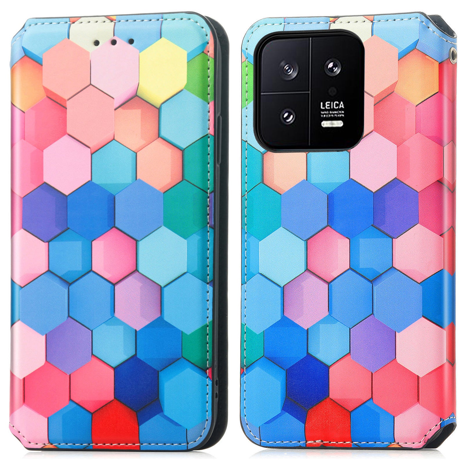 CASENEO 001 Series Pattern Printing Phone Case for Xiaomi 13 5G PU Leather Stand Magnetic Absorption RFID Blocking Cover with Wallet CASENEO 001 Series Pattern Printing Phone Case for Xiaomi 13 5G PU Leather Stand Magnetic Absorption RFID Blocking Cover with Wallet